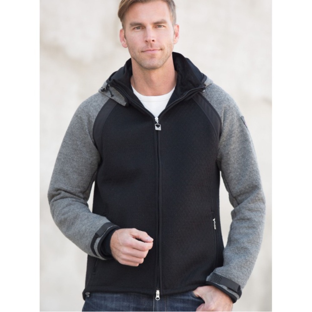 Dale of Norway Jotunheimen Hooded Knitshell Wool Blend Jacket E-Black/Smoke M
